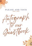 Autumn Leaves and Guestbook Dreams - Guest Book Sign Printable
