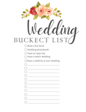 Elegant Wedding Bucket List Printables {6 pages} - Culture Weddings Printable Store