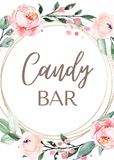 Feminine Blush Candy Buffet Signs {6 Pages Each} - Culture Weddings Printable Store