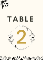 Rustic With A Twist - Table Numbers - Culture Weddings Printable Store