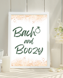 Cute Bach and Boozy Bachelorette Signs - Rose Gold Edition