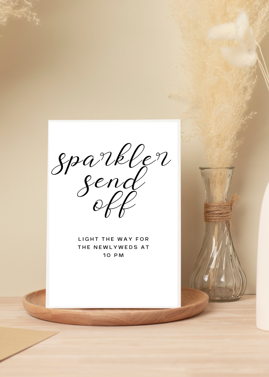 Simple Sparkler Send Off Sign Printable Template – Culture Weddings ...