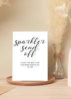 Simple Sparkler Send Off Sign Printable Template