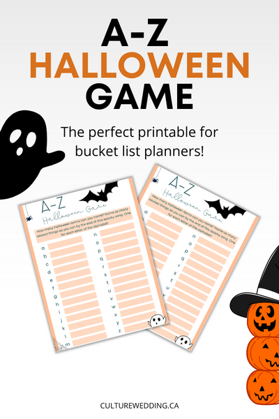 FREE Printable Halloween A-Z Game For Couples & Groups