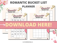 Romantic Bucket List Printable For Couples