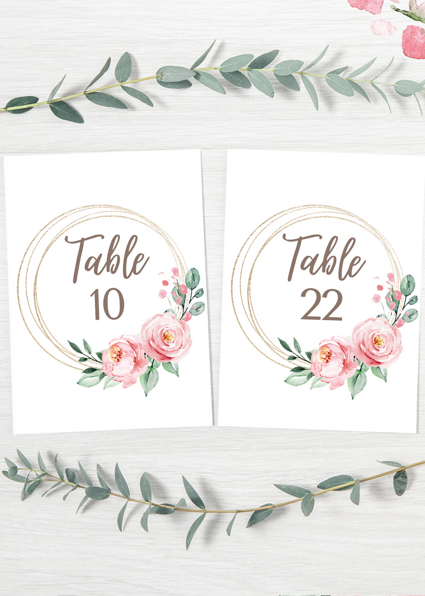 Feminine Chic Table Numbers Printables {25 Pages} – Culture Weddings ...