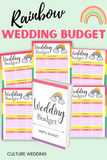 Rainbow Wedding Budget {10 pages} - Culture Weddings Printable Store