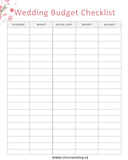 FREE Wedding Budget Checklist Printable - Culture Weddings Printable Store