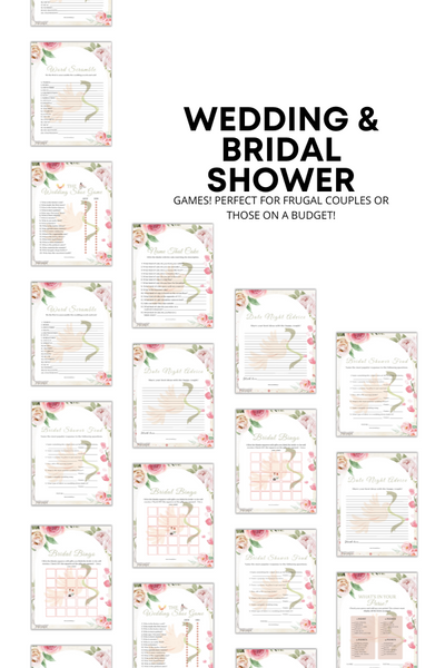 Wedding & Bridal Shower Games Printable