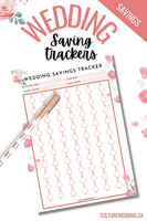 Wedding Savings Tracker Printable Worksheets {6 Pages} - Culture Weddings Printable Store